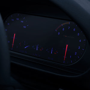 Digital Cluster featuring the Matrix Alt theme from ID4Motion, in color variation Regal Shade.