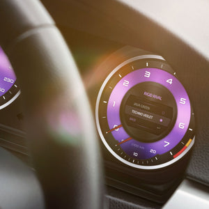 Digital Cluster featuring the Rigid Rival theme from ID4Motion, in color variation Techno Violet.